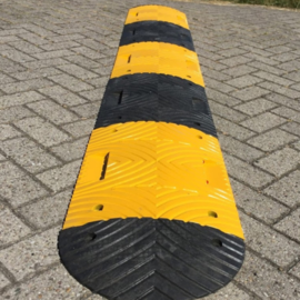 Verkeersdrempel halfrond (eindelement), 7 centimeter hoog, zwart