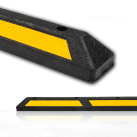 Varkensrug (parkeerstop), 176 centimeter, zwart en geel (reflecterend)